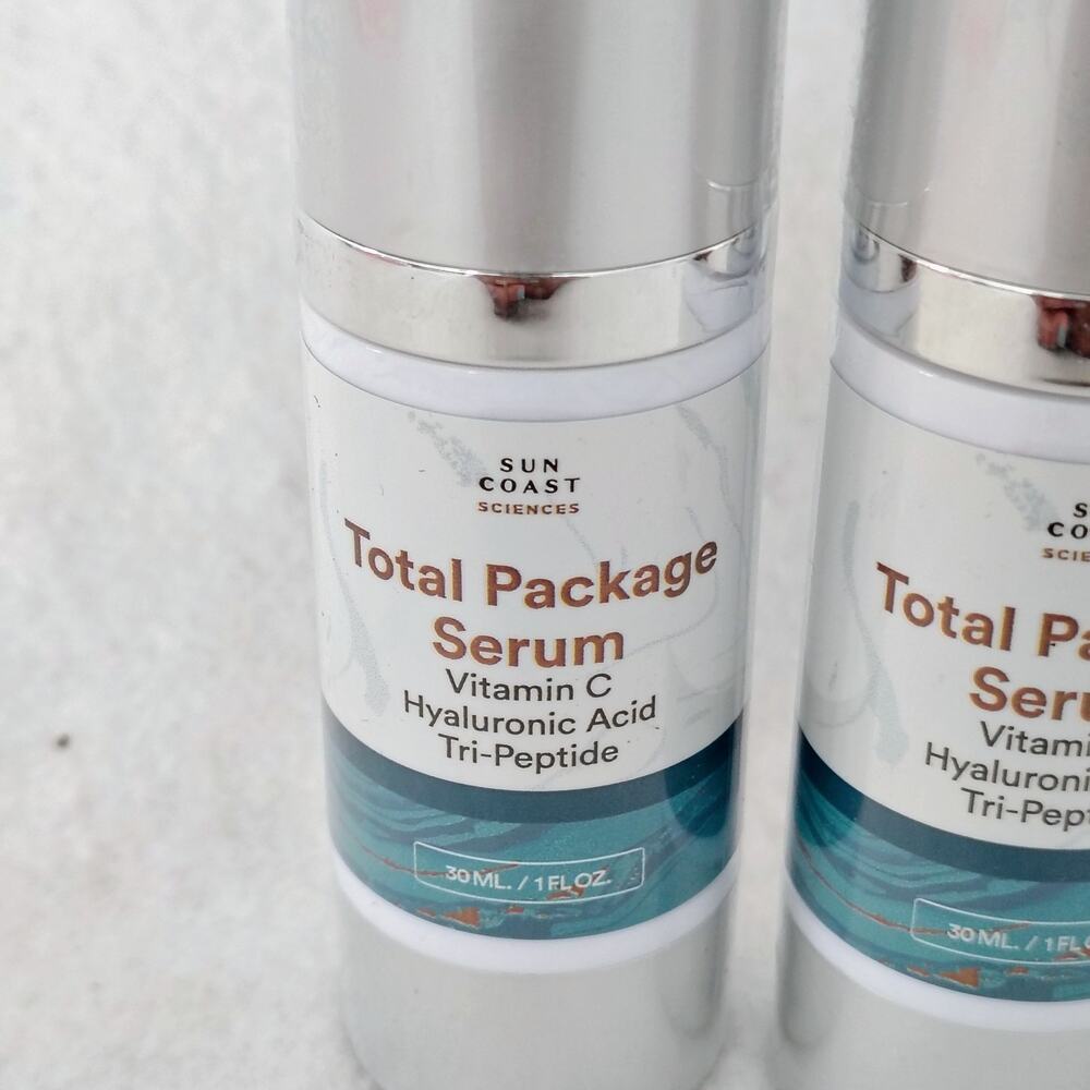 3 Sun Coast Total Package Serum Vitamin C Hyaluronic Acid Tri Peptide 1 oz - Picture 7 of 7